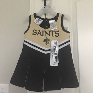 New Orleans Saints baby girl cheerleader outfit