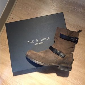 Rag and bone leather Moto boots 38.5