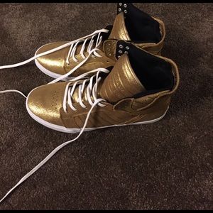 Brand New Supra Skytop Gold Shoes
