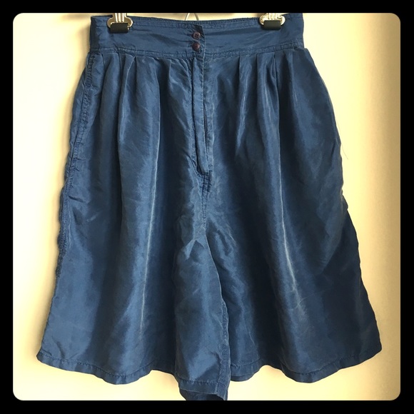 Vintage silk (high-waisted) shorts - Picture 1 of 5