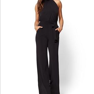 New York & Company Black halter jumpsuit NWT