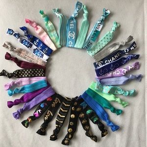 30 fold over elastic Hair Ties