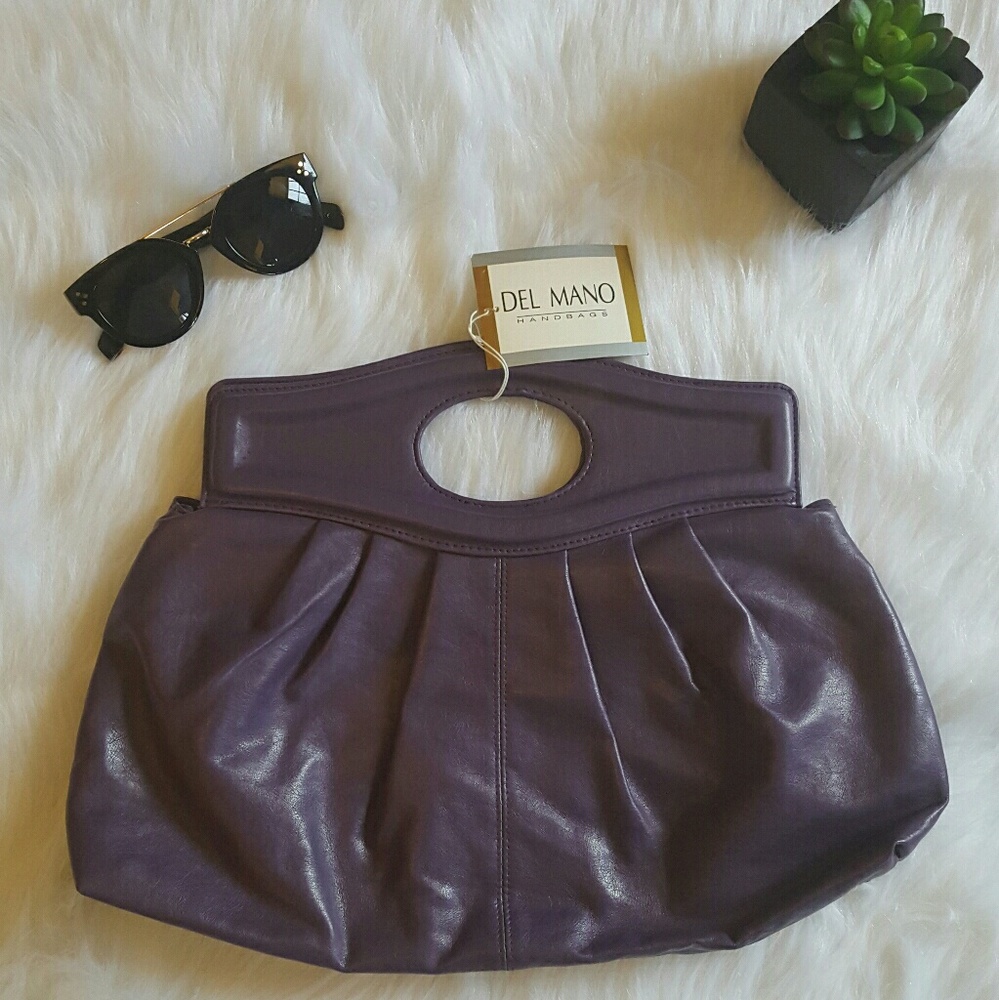 👛💥NWT Del Mano Purple bag- clutch💥🎀