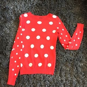 Red polka dot Express sweater