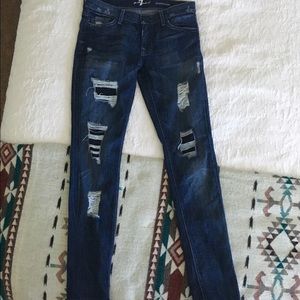 7 For All Mankind Distressed Jeans