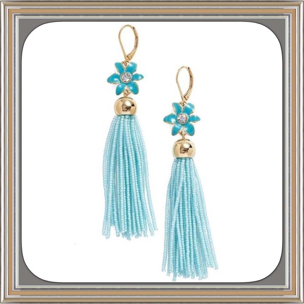 NWT Kate Spade Lovely Lilies Earrings in Turquoise