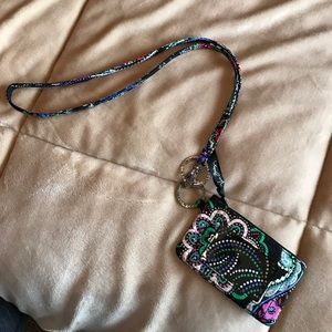 Vera Bradley Zip ID case and lanyard