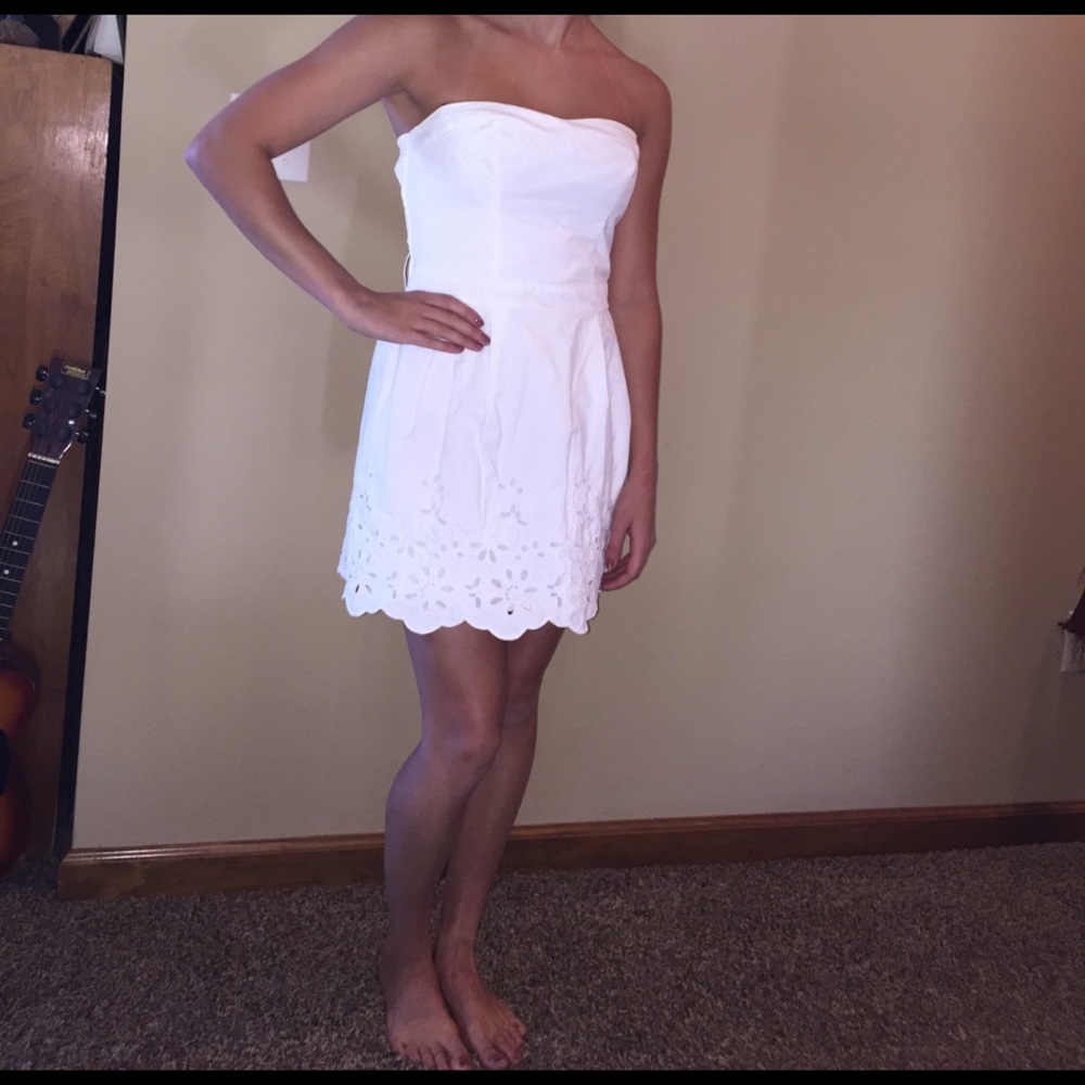 White staples mini dress