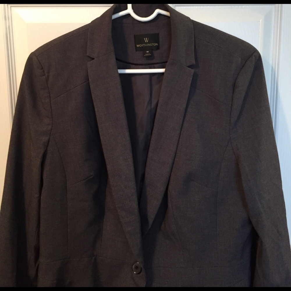 Worthington size 18 gray suit jacket