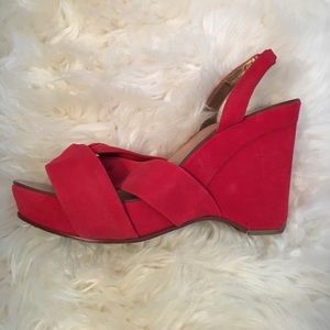 DVF suede wedge sandals