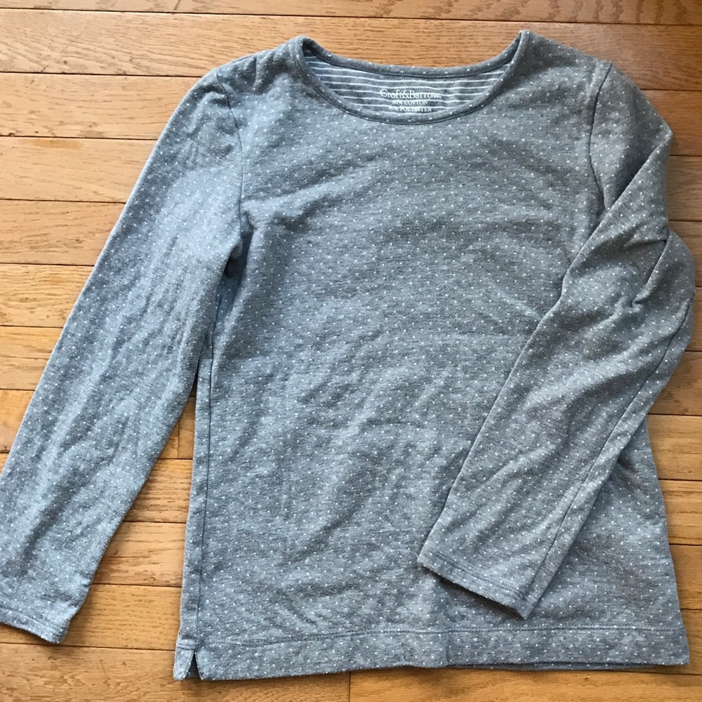 Gray with white polka dots croft and barrow shirt