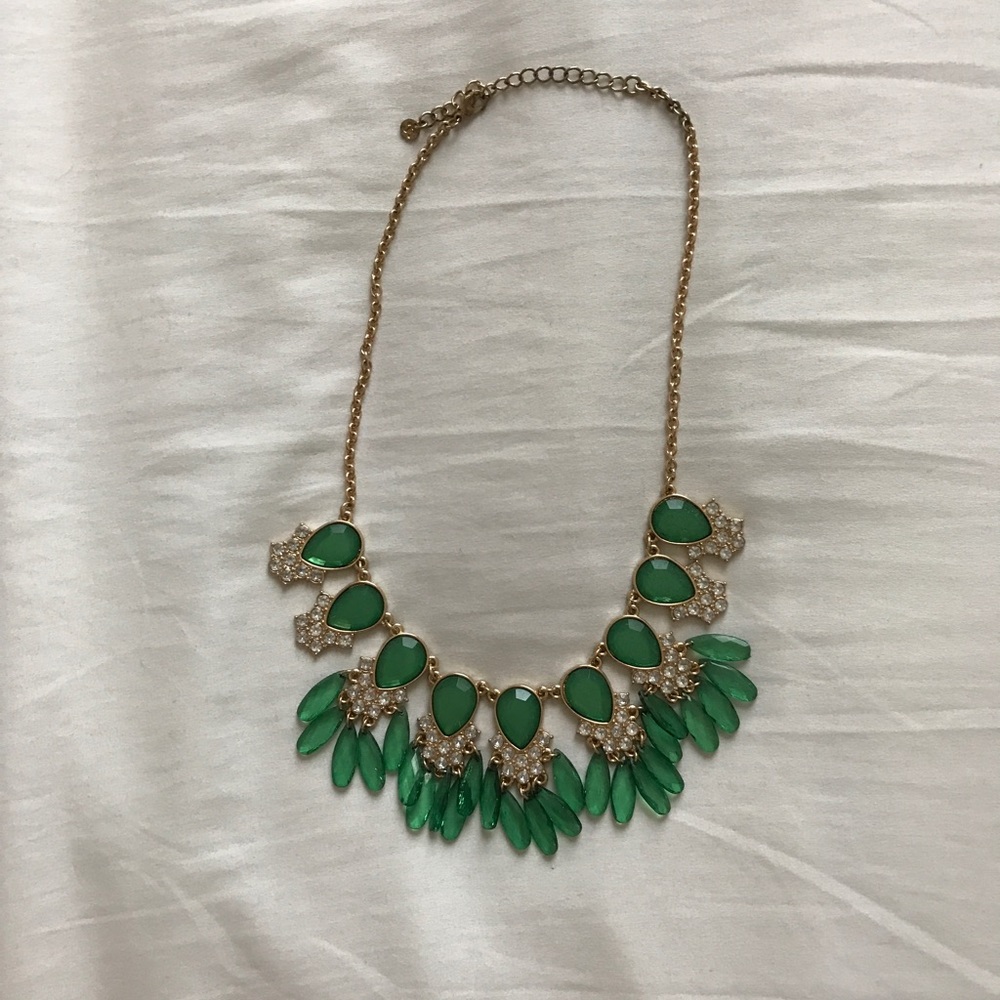 Charming Charlie's Green and gold necklace.