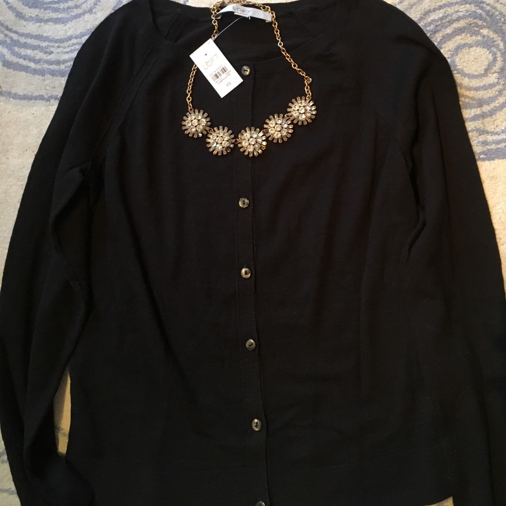 Ann Taylor loft NWT black cardigan