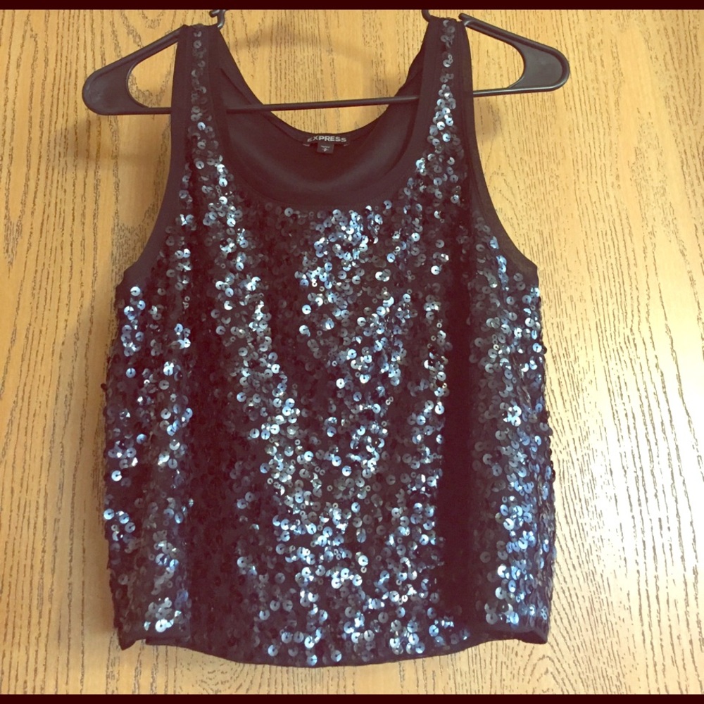 FLASH SALE!! Black sequin crop top