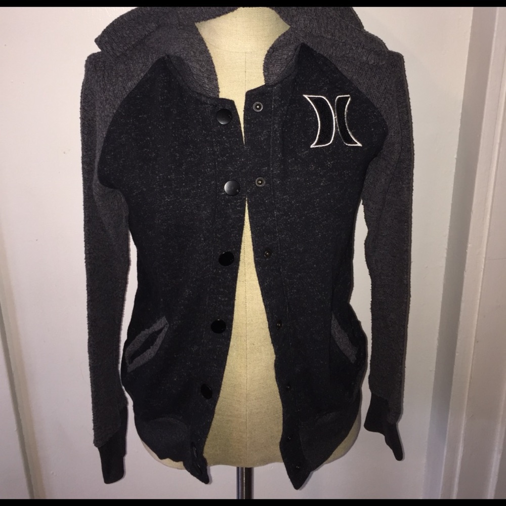 Hurley button up hoodie