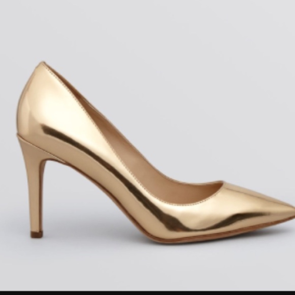Via Spiga gold pumps