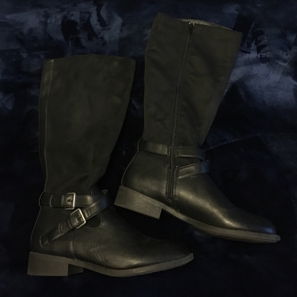 Brash Faux leather and suede boots