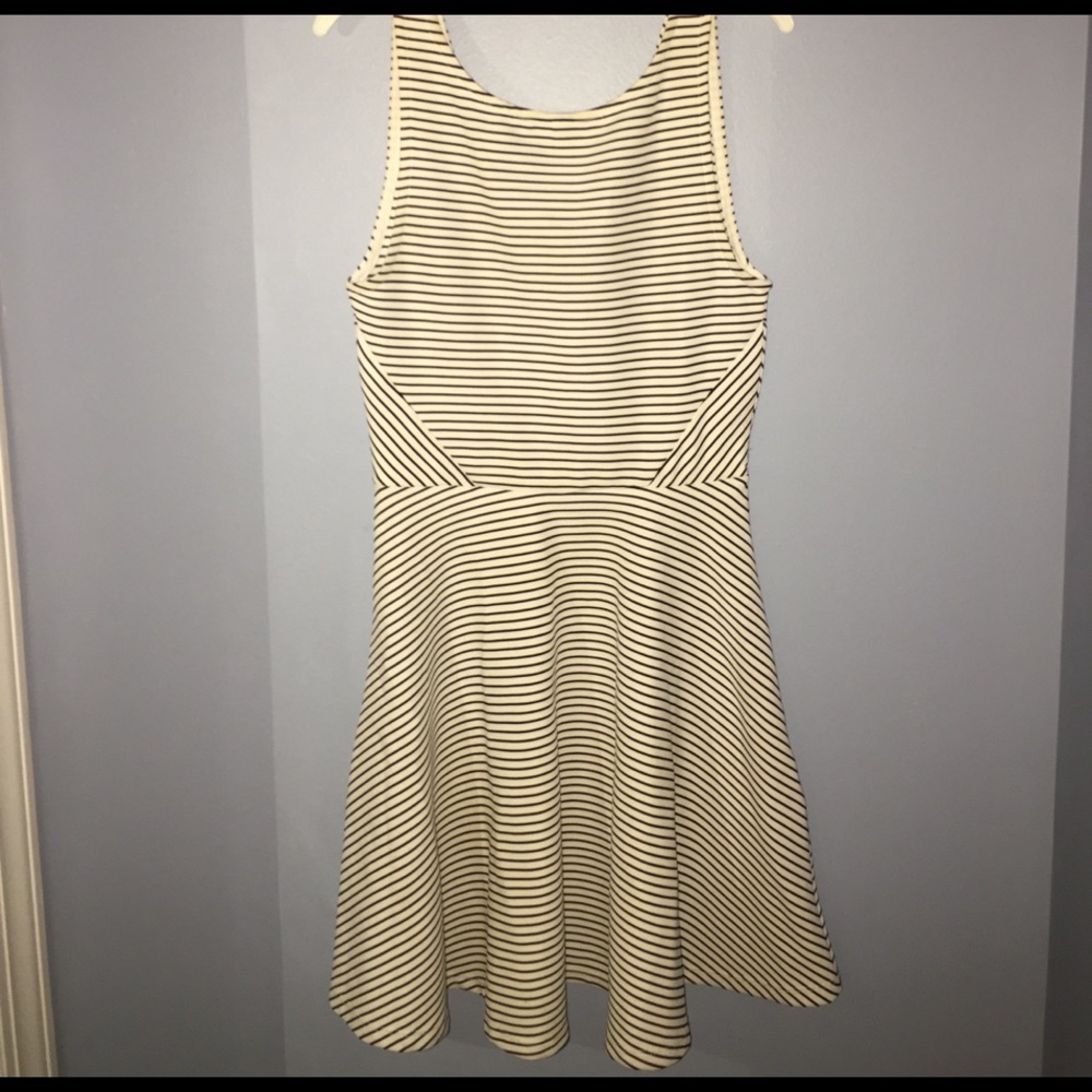 Black and white stripe dress