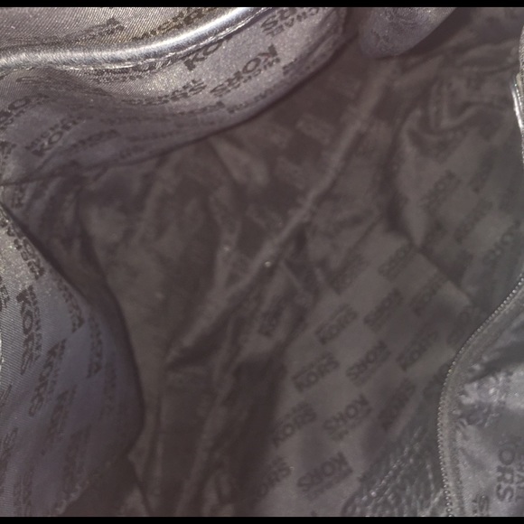 MK rare Michael Kors black leather purse metal EUC - Picture 8 of 8