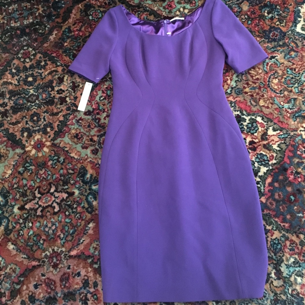 NWT T Tahari Purple Dress Size: 6