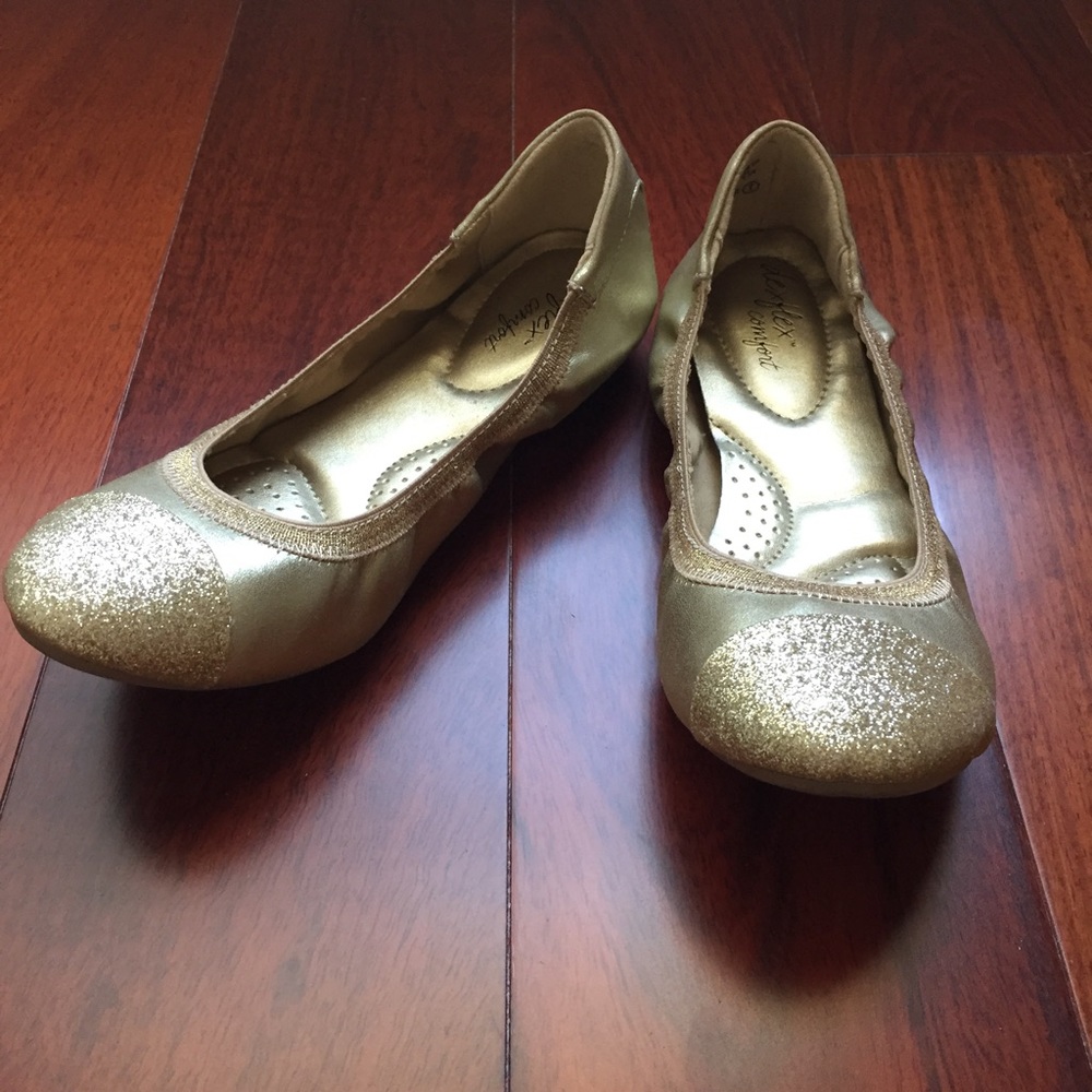 Dexflex Comfort Glitter Gold Scrunch Flat