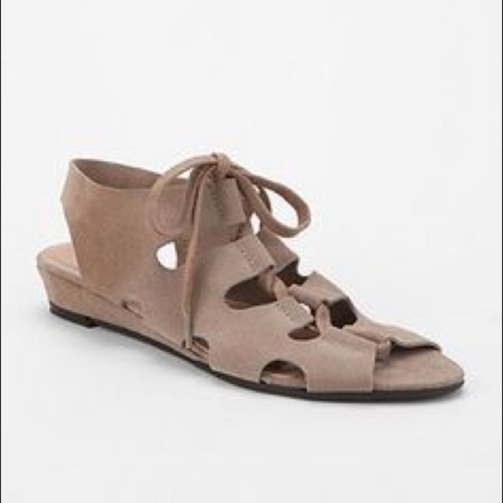 Urban Outfitters lace up suede sandals.