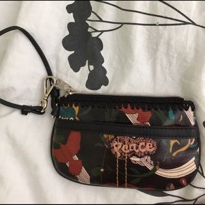 Little black clutch/Wristlet with cool design