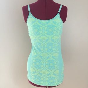 Blue and Sea foam green yoga tank
