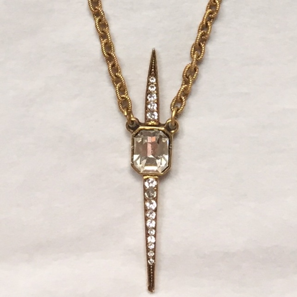 Elizabeth Cole Gold Pendant Necklace