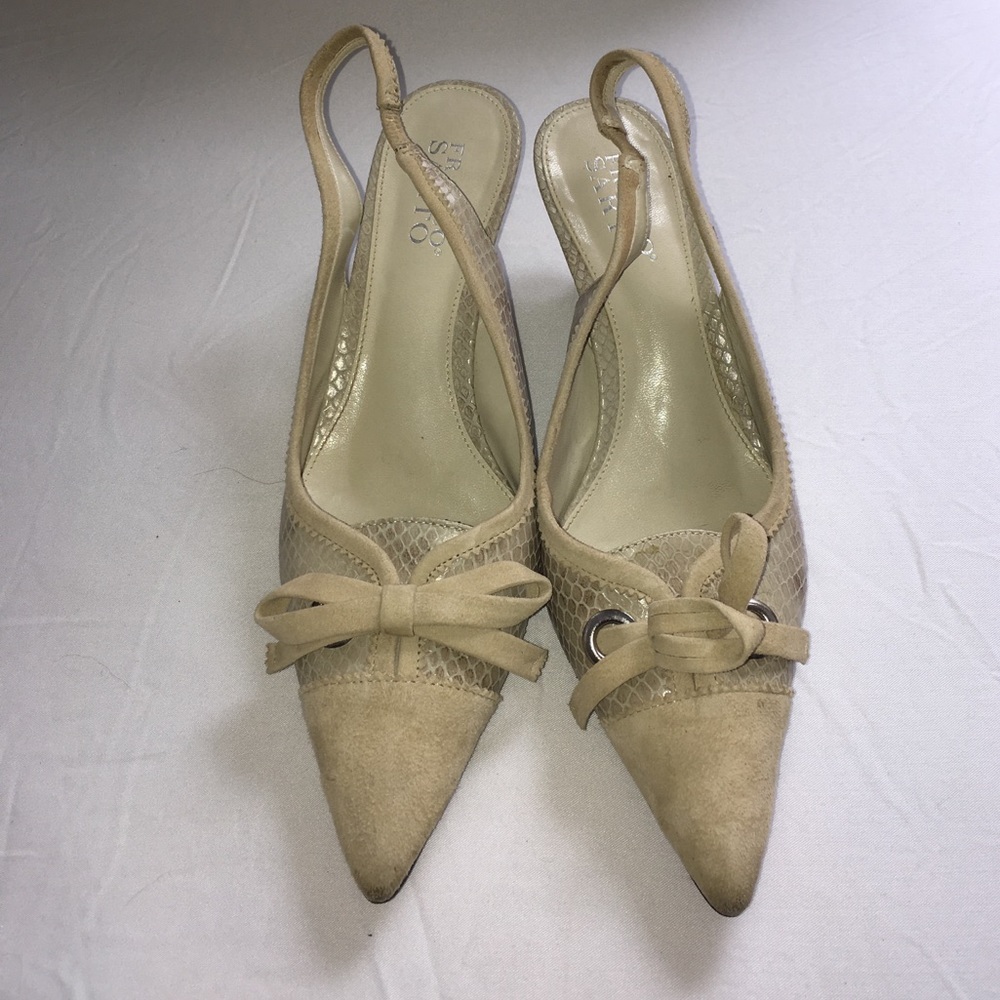 Franco Sarto sling-back leather heels
