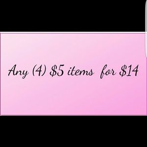 ❤❤Any (4) $5 items for $14 ❤❤