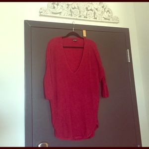 Express Oversized Red Sweater