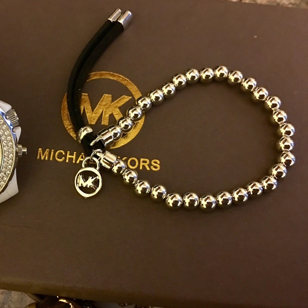 🆕Silver Beaded MK Bracelet