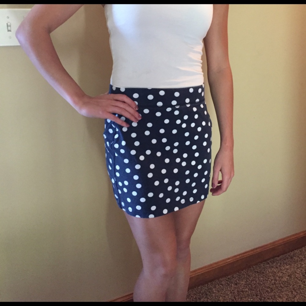 Polka dot mini skirt