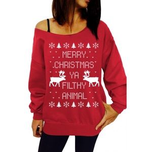 Merry Christmas Ya Filthy Animal sweatshirt
