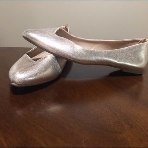 Gold glitter flats