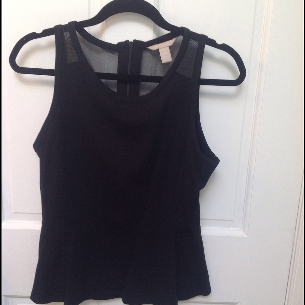 Banana Republic peplum top with sheer panels
