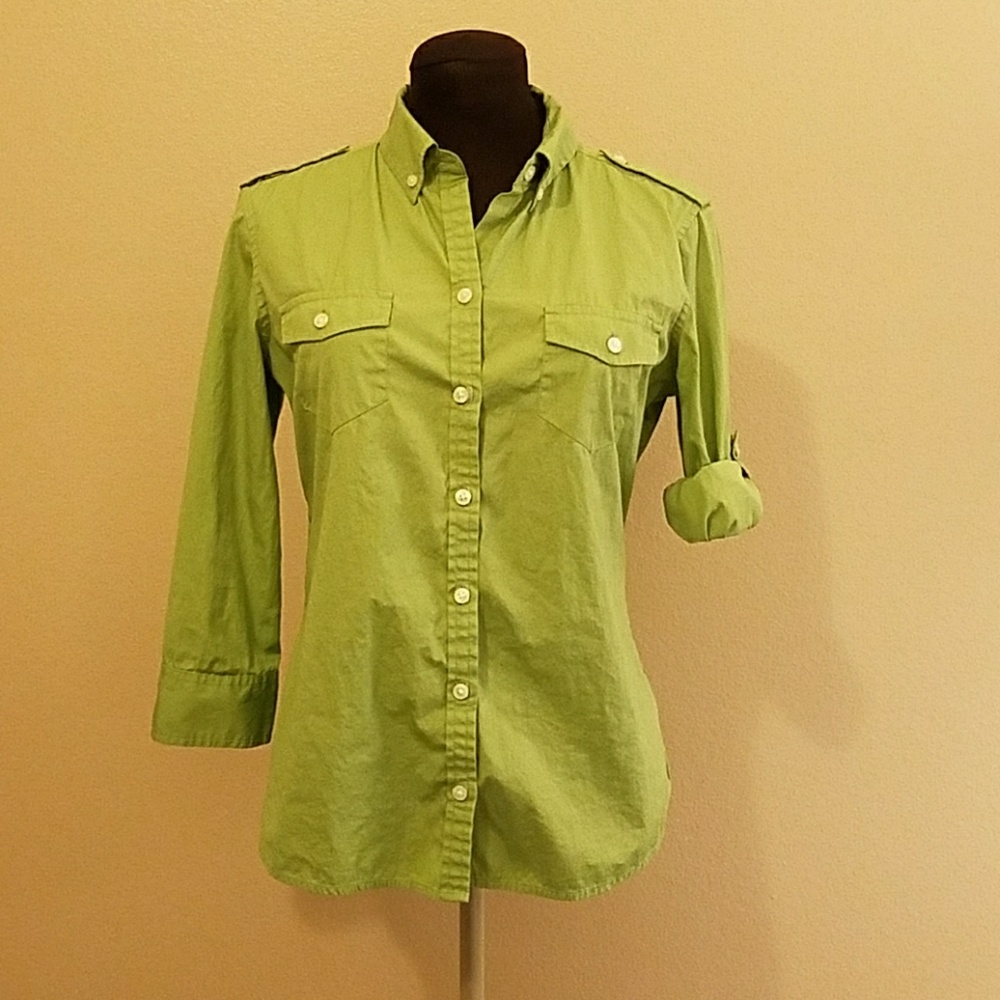Banana Republic Roll Tab Sleeve Button Down