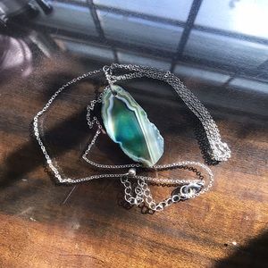 💚 Agate Slice Necklace 💙