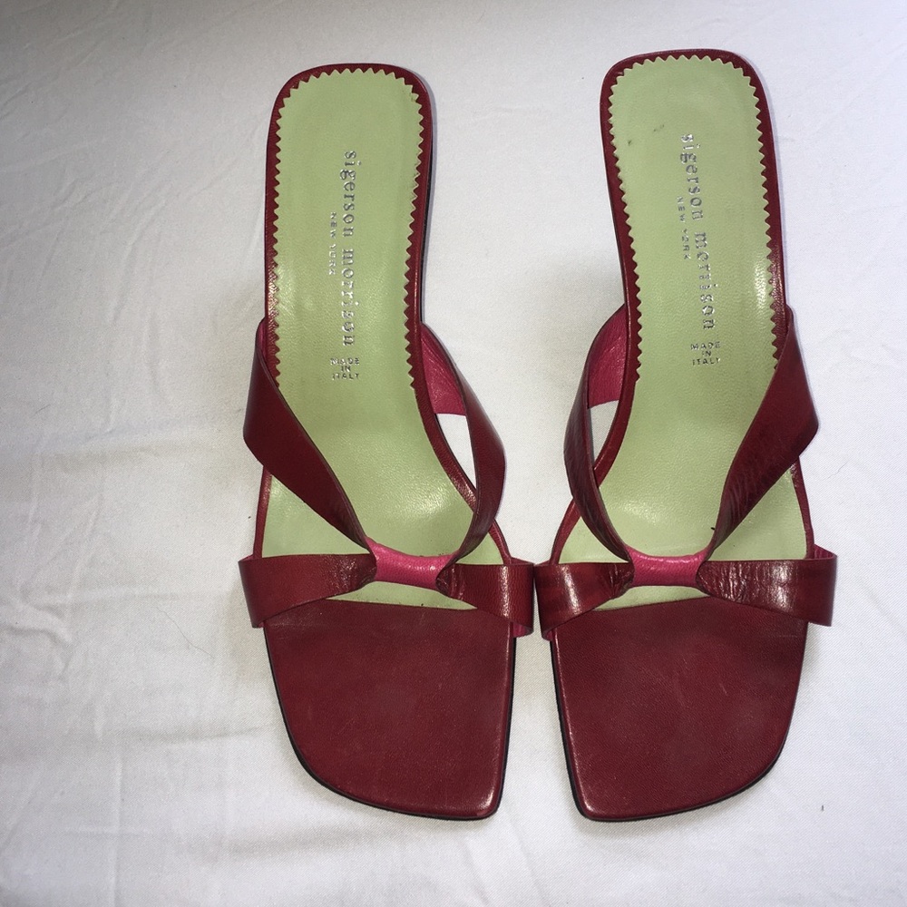 Sigerson Morrison red open-toe heels