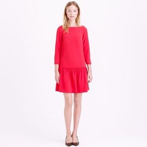 J.Crew drop waist dress in bright pink
