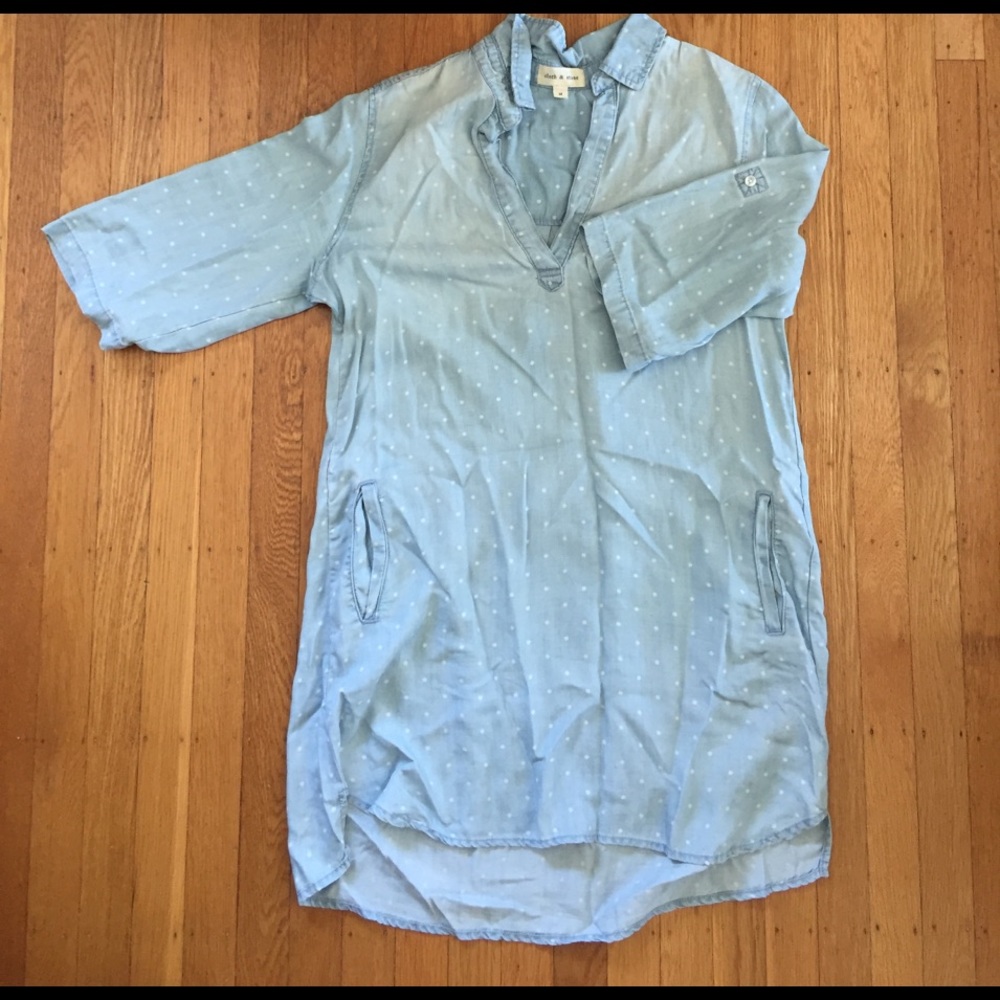 Anthropologie Cloth & stone light chambray dress