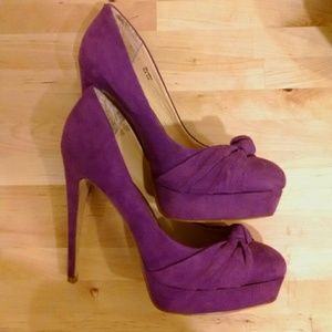 Shoedazzle 'Delanna' Purple Platform Pumps