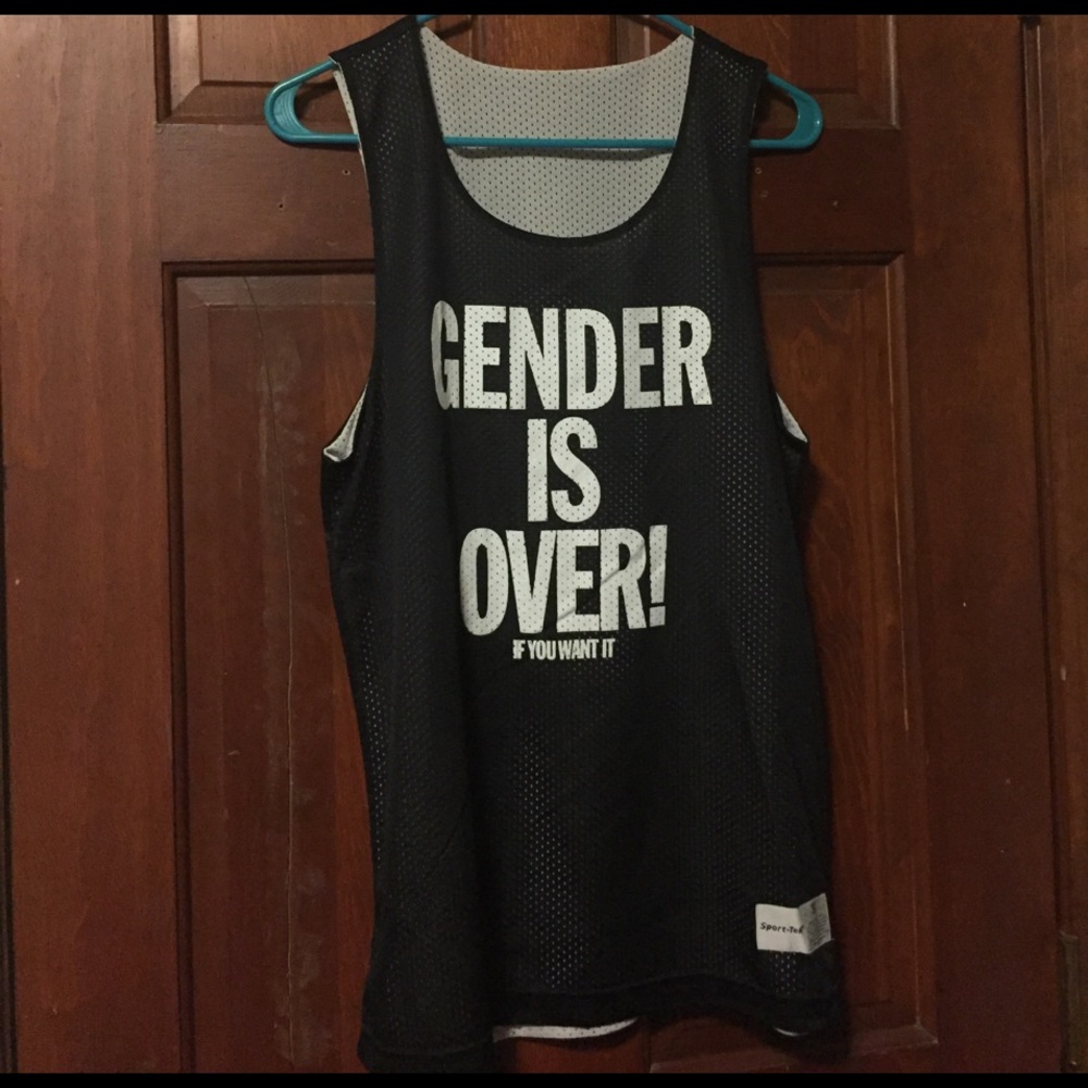 Gender is Over tank unisex small