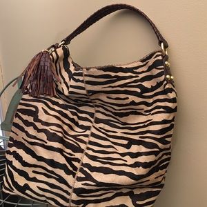 Large calf hair bag