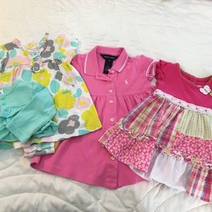 3 size 12 month spring/summer casual baby dresses