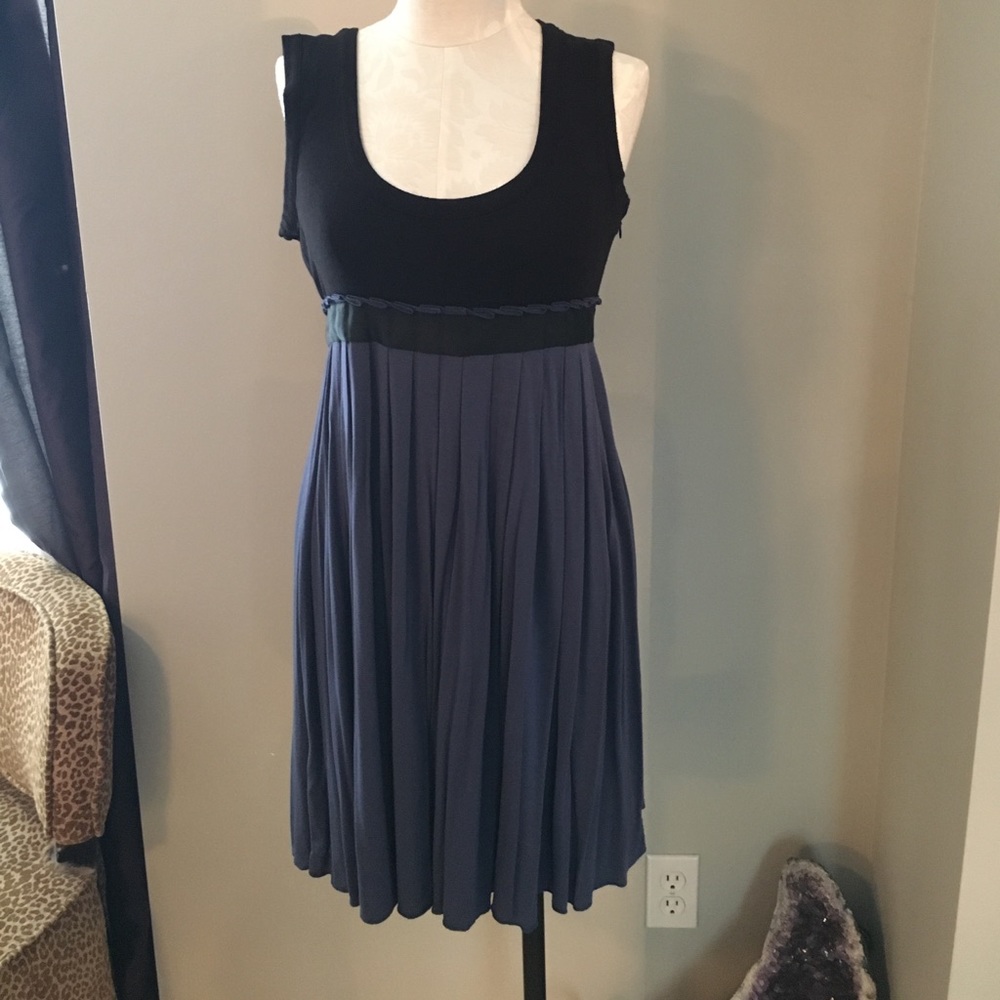 BCBG Pleated Sleeveless Dress