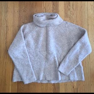 Madewell pink boucle turtle neck