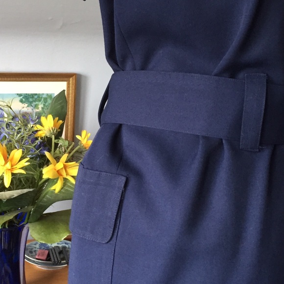 Navy Lightweight Trench Blazer - Picture 3 of 8