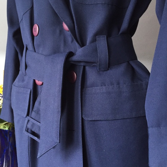 Navy Lightweight Trench Blazer - Picture 4 of 8